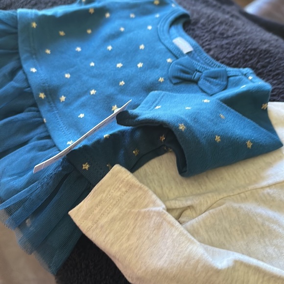 Carter's 2-Piece Peplum Stars Top & Legging Set Newborn Baby & Toddler Girl NWT - Picture 11 of 15